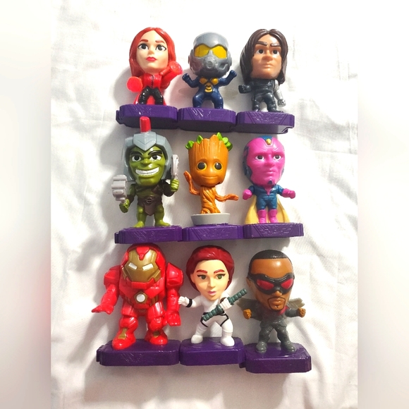 : Complete 9 Marvel Studios Heroes 2020 Figures McDonald's Happy Meal Kids Toys - Picture 2 of 10